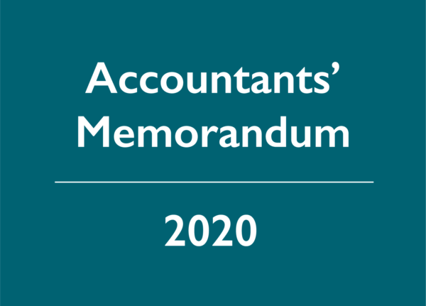 2020 Accountants’ Memorandum