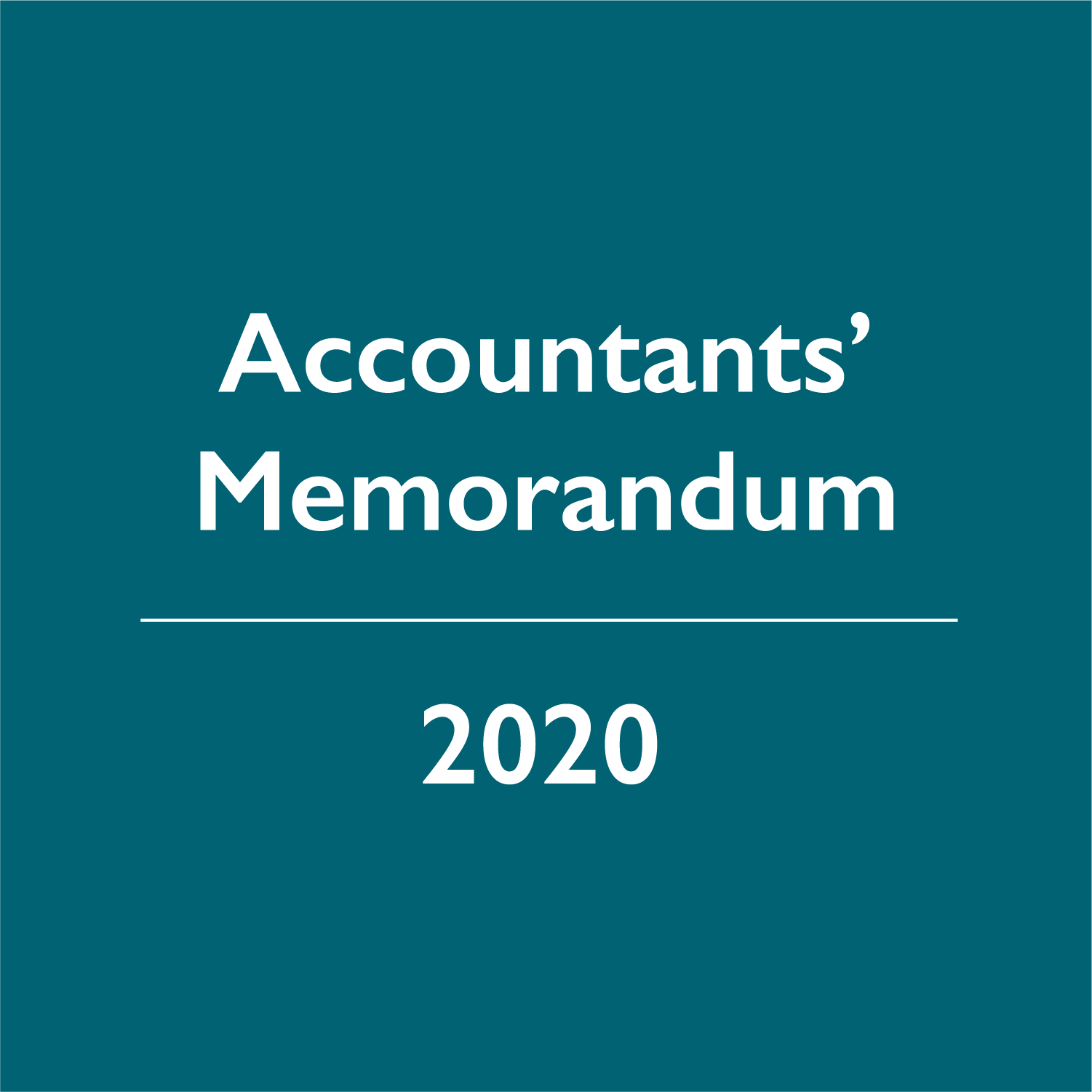 2020 Accountants’ Memorandum