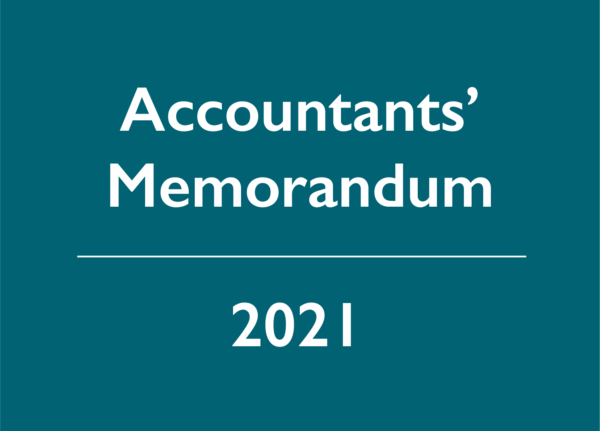 2021 Accountants’ Memorandum