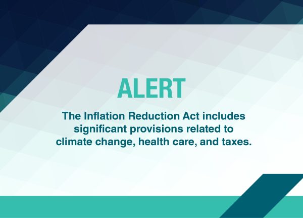 The Inflation Reduction Act includes wide-ranging tax provisions