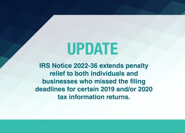 IRS offers penalty relief for 2019, 2020 tax years