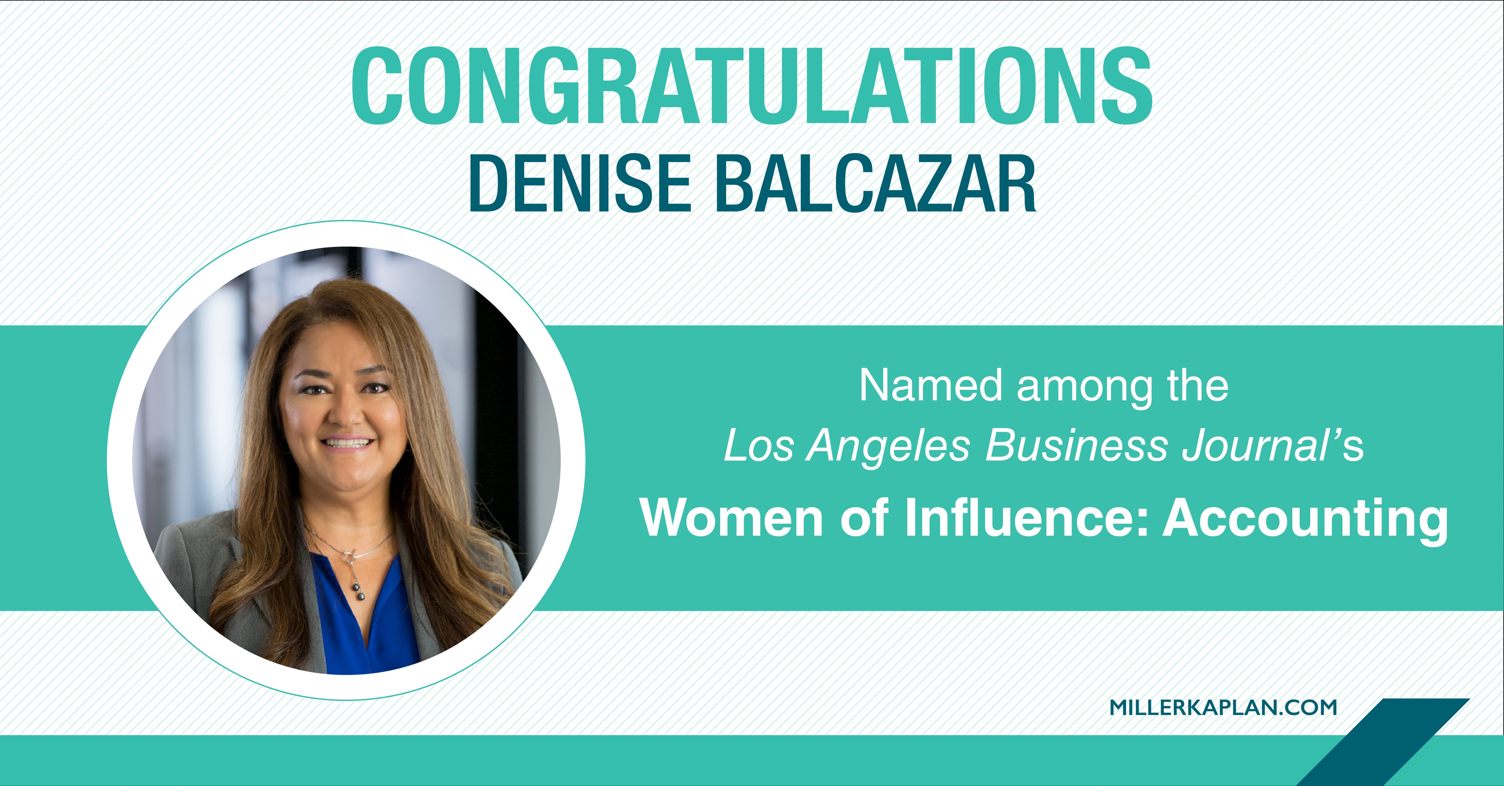 Denise Balcazar Recognized as Woman of Influence: Accounting | LABJ