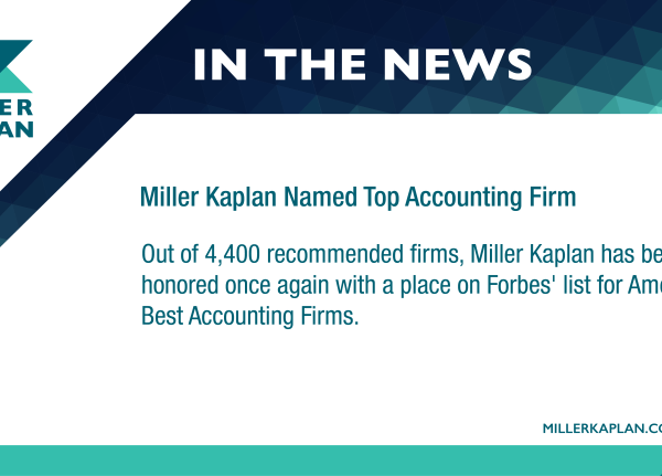 Miller Kaplan named Top Accounting Firm | Forbes