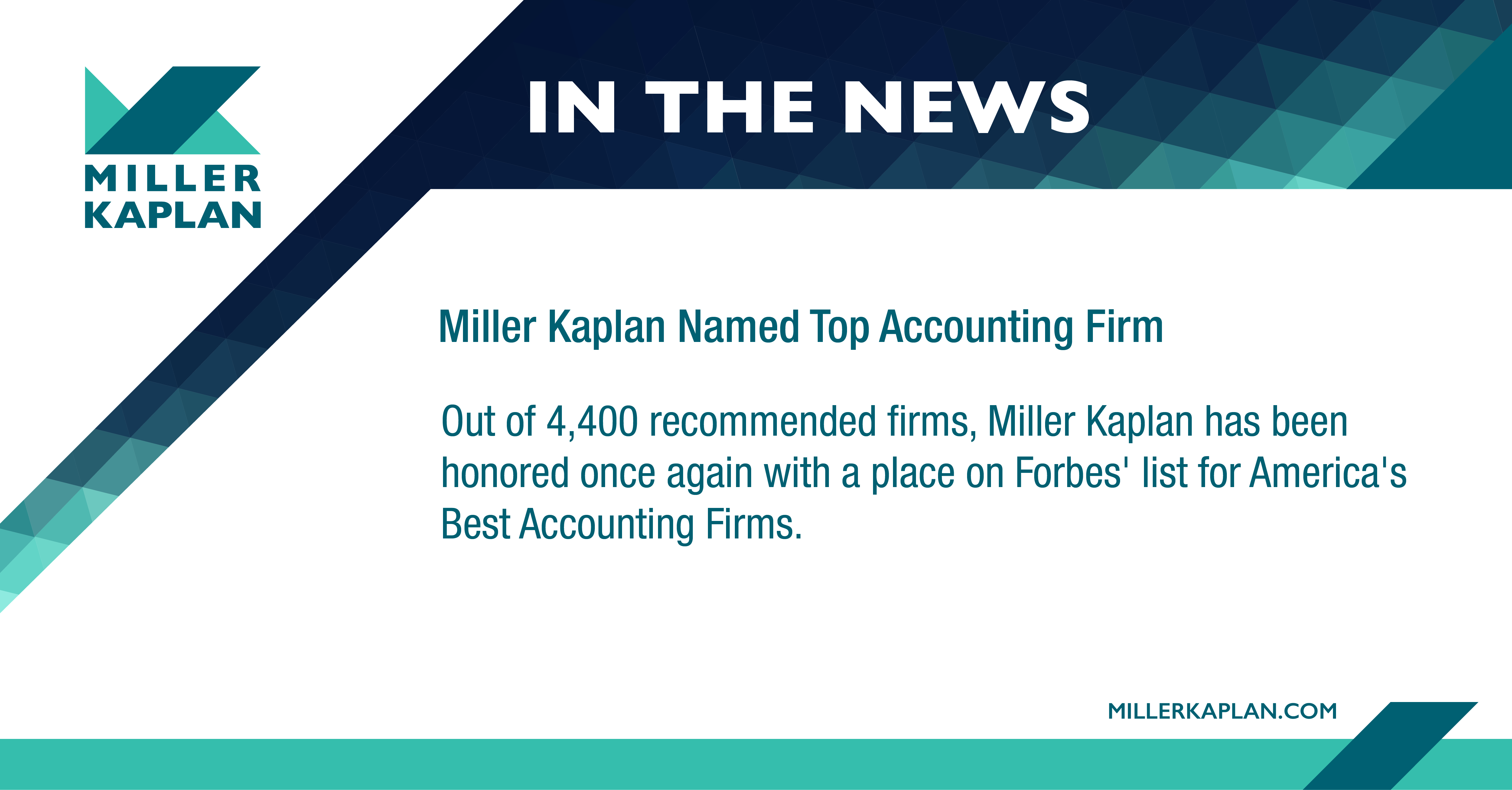 Miller Kaplan named Top Accounting Firm | Forbes