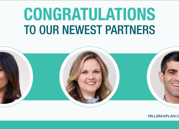 Three New Partners at Miller Kaplan