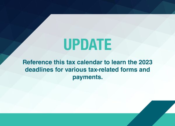 2023 tax calendar