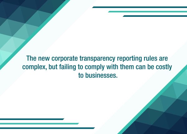 Businesses: Do you have to comply with the new corporate transparency reporting rules?