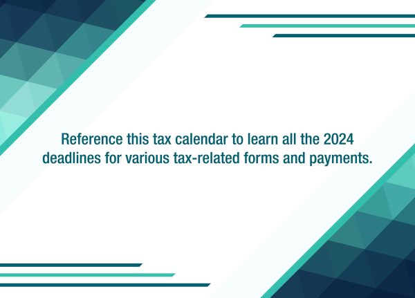 2024 tax calendar