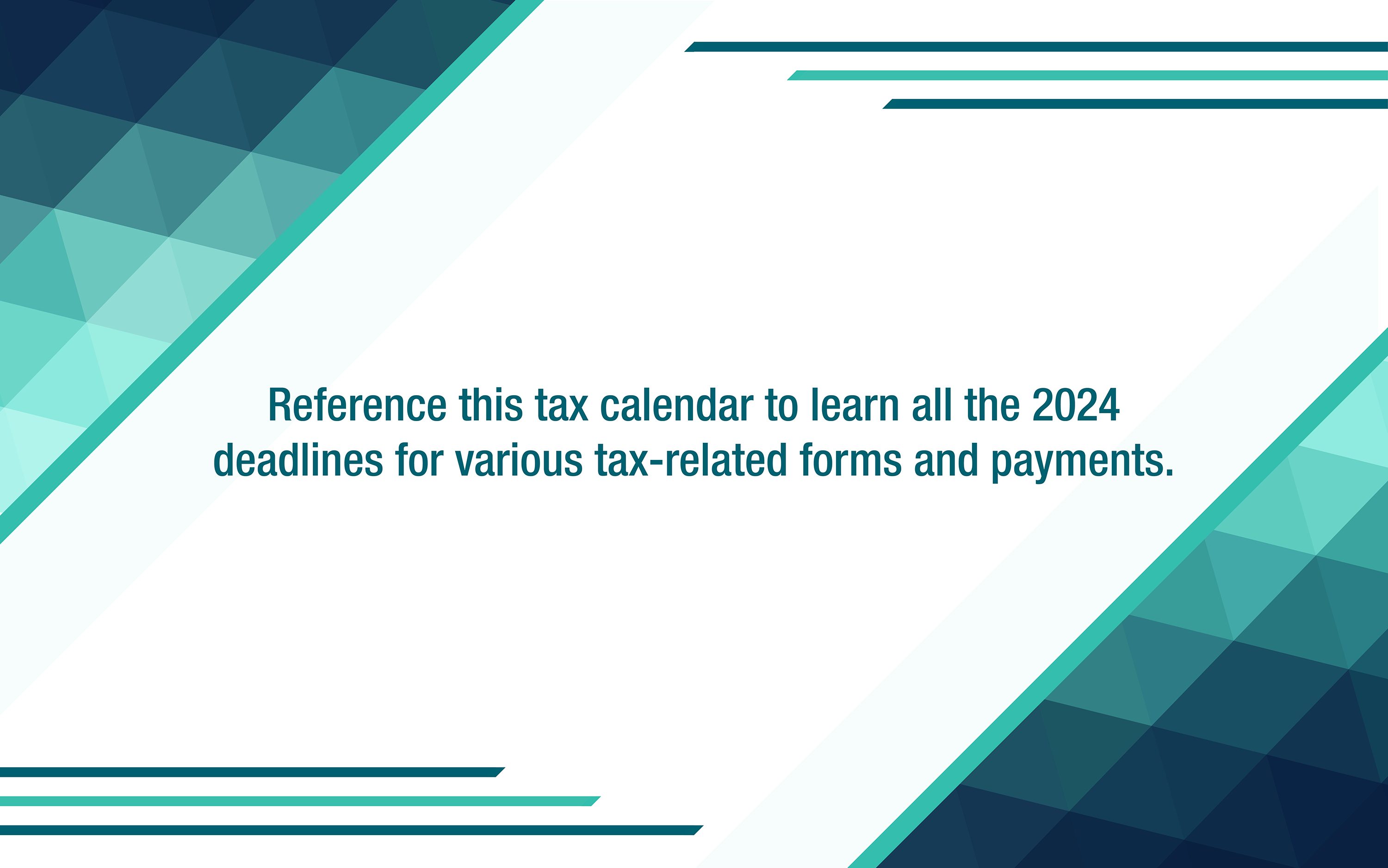 2024 tax calendar