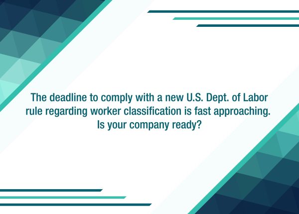 Independent contractor vs. employee status: The DOL issues new final rule