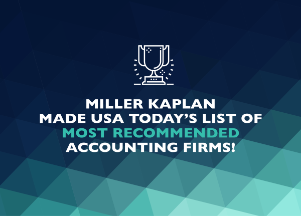 Miller Kaplan Named by USA Today as one of America’s Most Recommended Firms in 2026